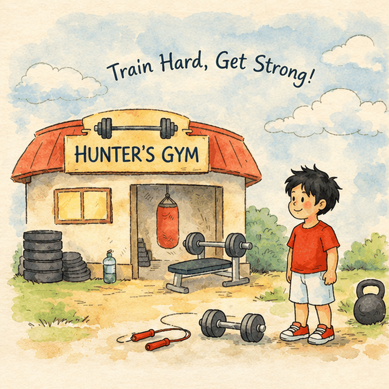 Hunter's Gym workout illustration